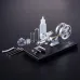 StarPower QX-SL-01 Hot Air Stirling Engine Model with Wooden / Metal Base DIY Generator Physics Experiment Science Education Toys