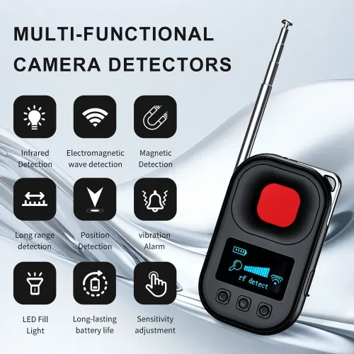 T03 Multi-function Display Hidden Cameras GPS Tracker Detector 1MHz-6.5GHz Frequency Range 450mAh Battery Type-C Interface Portable Security Device