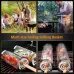 BBQ Grill Basket Round BBQ Cage Outdoor BBQ Smoking Cage Portable BBQ Net Rotating Drum Stainless Steel Grill Cage Round BBQ Basket with Handle Fish Roaster Outdoor Grill