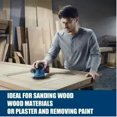 GEX 185-LI for Bosch Cordless Random Oscillation Sander 18V with Brushless Motor 125mm Pad & Low Vibration Design for Sanding Wood Plaster and Paint Removal