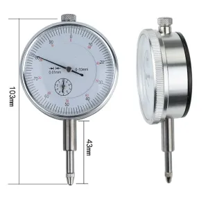 ETOPOO Mechanical Dial Test Indicator Gauge 0-10mm Range 0.01mm Precision with Universal Magnetic Base for Accurate Measurements Industrial Quality