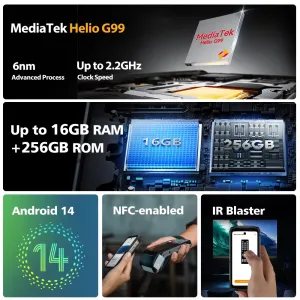 Ulefone Armor Mini 20 Versatile LED Light 4.7 inch 50MP Camera 64MP Night Camera 16GB 256GB 33W Fast Charge 15W Wireless Charge Android 14 NFC Helio G99 IP68 IP69K Waterproof 4G Rugged Smartphone