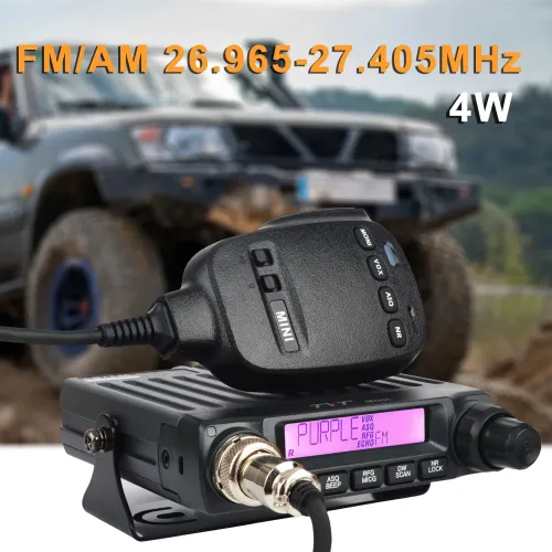 TYT CB Mini Radio 27MHz Mobile Transceiver 40 Channels FM AM Modulation 4W Compact European City Band Walkie Talkie UHF SO239 Connector