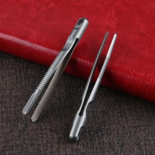 Reliable Titanium Tweezers Compact Design for Outdoor Adventures and Daily Essentials
