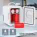 US Direct Stealth JRE100 Mini Fridge for Bedroom 4 Liter/6 Can Small Refrigerator AC/DC Cooler & Warmer for Dorm Car Office, Portable Compact Skincare Fridge for Skin Care Cosmetic Makeup Beverage