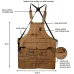 Woodworking Gardening Apron for Men with Multiple Tool Pockets Canvas Work Apron for Woodworkers Gardener Carpenters Blacksmiths