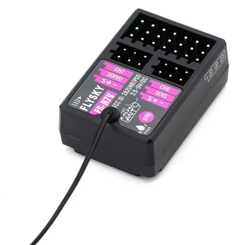 Flysky FS-R7V 2.4G 7CH ANT Protocol PWM/PPM/i-BUS/S.BUS RC Receiver External Single Antenna Built-in Gyroscope for G7P/G7P+ Transmitter RC Airplane Car Boat