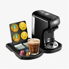 EU/US Direct HiBREW H1A 3 IN 1 Expresso Coffee Machine Compatible with NS Capsules DG Capsules Ground Coffee 220V-240V 1450W Fast Heating Auto Power Off