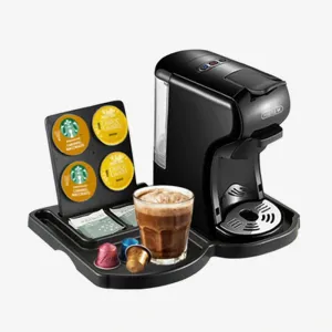EU/US Direct HiBREW H1A 3 IN 1 Expresso Coffee Machine Compatible with NS Capsules DG Capsules Ground Coffee 220V-240V 1450W Fast Heating Auto Power Off