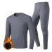 TENGOO HD-02G Electric Heated Top Pant Set Fleece 3 Zones Heating Lined Thermal Long Sleeves Trousers Men USB Chargeable Heated Suit