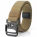 ENNIElastic Tactical Belts Combat Tactical Designer Belts For Jeans Pants 2 Ring Buckles Solid Casual Nylon Strap Canvas Waist Belt