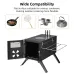 Xmund Winter Wood Burning Stove with 5 Chimneys Portable Camping Outdoor Fire Pit Black Stainless Steel Tent Stove for Cooking & Heating Campfire Cooking