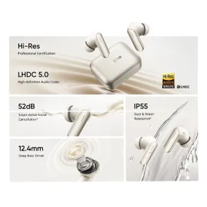 Realme Buds Air7 ANC Earbuds Wireless bluetooth 5.4 Earphone 52dB Depth Noise Cancelling AI Call Noise Reduction LHDC Hi-Res 12.4mm Deep Bass Driver 3D Surround Sound 45ms Low Delay 52H Playback Sports Headphones