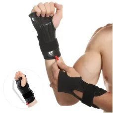 AOLIKE1 Pair Adjustable Sport Wrist Guards Roller Skating Snowboard Ski Wrist Guards Steel Plate Hand Support Brace Gloves Protective Gear Sports Safety Protector