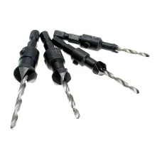 Drillpro DB-C2 4pcs Carpentry Countersink Drill Bit Set Wood Working Tools
