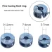 3Pcs MM/Inch Drill Bit Stop Collar Set Zinc Alloy High Precision Depth Control 6mm-10mm 1/4-3/8 Inch Wrench Included Tool Accessories