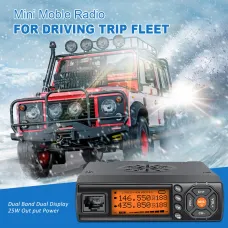 ZASTONE Z218 Mini Mobile Radio Dual Band UHF VHF 128 Channels 25W High Power Compact Design Car Walkie Talkie Portable Communication