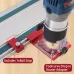 Aluminum Alloy Router Guide Rail Adapter Straight Line Milling Groove Compatible With Most Router Models Precision Routing Tool With Limiter And Rail Stop