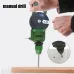 Hand Crank Hole Puncher Manual Drill Multi Purpose Tool for Wood Glass Sharpening Lightweight Portable Metal ABS Construction