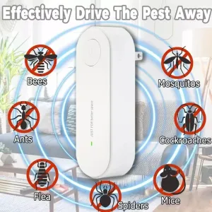 Ultrasonic Electronic Insect Repellent Mosquito Mice Spider Cockroach Insecticide Pest Control Ultrasonic Mosquito Repellent Insect Repellent Household Plug-In Mouse Repellent Intelligent Frequency Conversion Cockroach Repellent