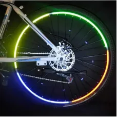 1cm*8m Bike Wheels Reflective Stickers Fluorescent Reflect Strip Adhesive Tape for MTB Bicycle-Yellow Style