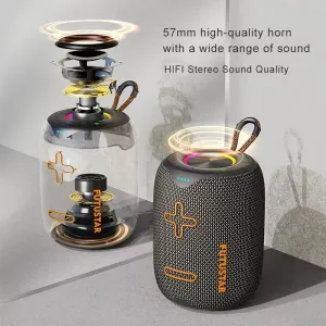 X60 20W Portable Speaker Wireless bluetooth Speaker 57mm Speaker HiFi Bass Sound RGB Light 2400mAh Battery TWS Pairing IPX6 Waterproof Support AUX TF Card USB Playback Outdoors Portable Speakers