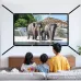 100/120 Inch V Buckle Extension Portable Projector Screen 16:9 4K Compatible 160 Wide Viewing Angle HD Outdoor Indoor Easy Setup Washable Projection Screen for Home Theater Backyard