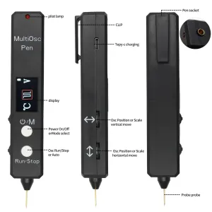 Four-in-One Multifunctional Pen 2MSa/s Sampling Rate 400KHz Bandwidth High Precision Voltage Meter Resistance Diode Oscilloscope Tester