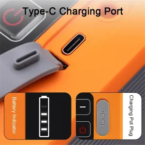 22PSSmart Air Pump 5000mAh Rechargeable Battery-Powered for Inflatable Paddle Boards Auto-Off High Pressure Intelligent Portable Electric Air Pump