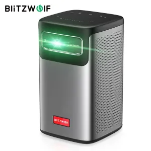 BlitzWolf BW-VT2 ProMax DLP Mini Projector WIFI6 Android TV Bluetooth 5.0 Auto Focus Auto Keystone Correction Netflix YouTube Built-in Battery 3D Home Theater Outdoor Movie