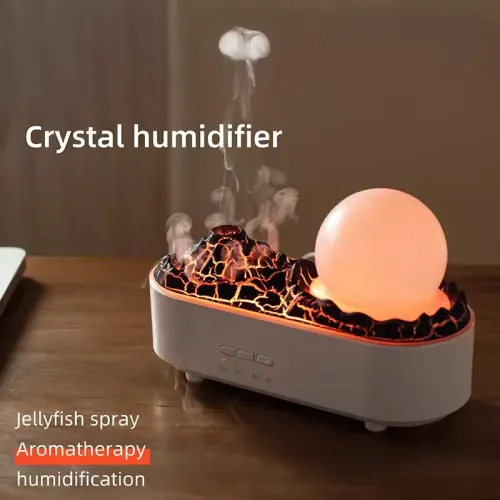 Volcano Humidifier Household Large Fog Desktop Creative Ornaments Bedroom Night Light Home Air Humidifier with Dual Mist Modes
