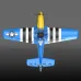 VolantexRC Mini Mustang P-51D V2 EPP 400mm Wingspan 2.4G 4CH 6-Axis Gyro One Key Aerobatics XPilot Stabilization System RC Airplane Trainer RTF Compatible DSM S-BUS Protocol for Beginner