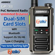 ABBREE GP-18 Zello Walkie Talkie 6000mAh Battery Dual Sim Card Slots Global POC Android Bluetooth WIFI Distance unlimited 2G/3G/4G Network Radio