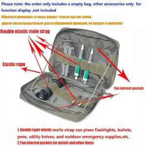 Tactical Admin Molle Pouch Medical EDEMUtility Bag Shell Design Waterproof Attachment Pouches Nylon Hiking Belt Bags