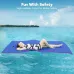 WARMOUNTFloating Water Pad for Single, 8 x 4 FTear-Resistant 3-Layer XPFoam Floating Mat Recreation Relaxing Lily Pad for Pool Lake River Ocean Boats Outdoor Water Activities