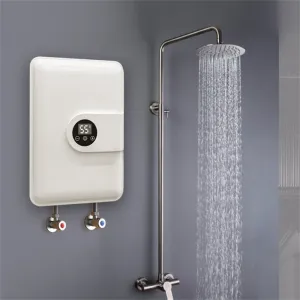 Tevorex 5500W 220V  Instant Water Heater with Shower Head Portable Electric Heater with LED Touch  Screen for Bathroom & Home