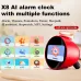 X8 AI Smart Alarm Clock with 2.8-inch LCD Display Voice Assistant Multi-Language Supported Type-C Charging Weather Forecast White Noise Sleep Aid Alarm Clock