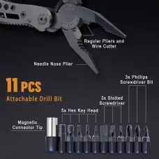IPRee Multifunctional Pliers Cross Batch, Folding Repair Vehicle Emergency Outdoor Camping Portable Combination, Tools