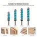 Spiral Flush Trim Router Bit Set With Double Bearings 1/2in 12mm Shank Blue Precision Woodworking Tool For Smooth Edge Cutting