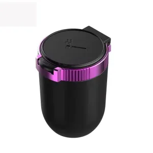 Car Ashtray with Lid Anti Smell with LED Light Car Portable Ashtray for Car and Home