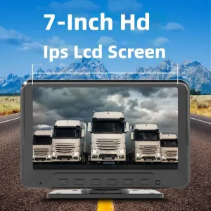 7 Inch IPS Display Dual Channel Monitor Reversing Camera 12V-36V Voltage Millimeter Wave Radar Optional 720P 1080 HD Lens Truck Backup System