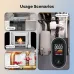 MOES 4-in-1 Plug-in Gas Detector CO Combustible Gas Monitor with Temp/Humidity Sensor Built-in Alarm Digital Display Plug and Play for Home Security