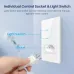 Brazil Standard Tuya Zigbee3.0 Smart Wall Light Switch with Socket 4X2 Glass Panel Light Switch Smart Life Voice Control Via Alexa Google Home