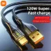 6A 120W USB-A to Type-C Cable Fast Charging Data Transmission Copper Core Line 1M/2M Long for iPhone 16 15 15 Plus for Huawei Mate XT for Xiaomi MIX Fold4 for Samung Galaxy Z Fold6