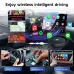 HD2CP Pro Wireless CarPlay Ai Box Android Auto TV Box 3-In-1 Smart Car Box Plug and Play 2K HD Video Streaming Box