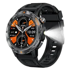 YK06 1.53inch HD Screen LED Flashlight Compass 40 Days Battery Life bluetooth Call Heart Rate Blood Pressure Blood Oxygen Monitor Sleep Monitoring Multi-sport Modes IP68 Waterproof Smart Watch