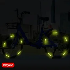 Car Wheel Hub Reflective Stripes Door Handle Safety Warning Sticker Car Warning Tape Automobile Sticker for Car Motorcycle Bike