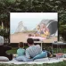 100/120 Inch Portable Foldable HD Projector Screen 16:9 Aspect Ratio Black Backing Outdoor Movie Screen for Home Theater Wide 160 Degree Viewing Angle Easy Installation