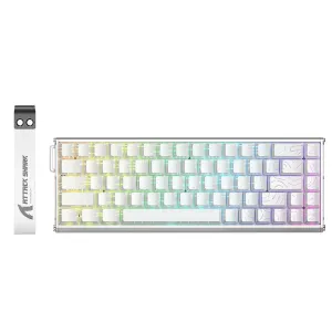 ATTACK SHARK X68MAX Aluminum HE Wired Mechanical Keyboard Hall Effect Magnetic Switch Hot-swappable RGB Light 8KHz 0.005mm RT Accuracy Gaming Keyboards
