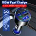 150W 5-Port USB PD Car Charger Adapter 4USB-A+1Type-C PD QC3.0 Fast Charging with Blue LED for iPhone 12 13 14 14 Pro 14Pro Max for Huawei Mate50 for Samsung Galaxy S23 for Xiaomi 13pro